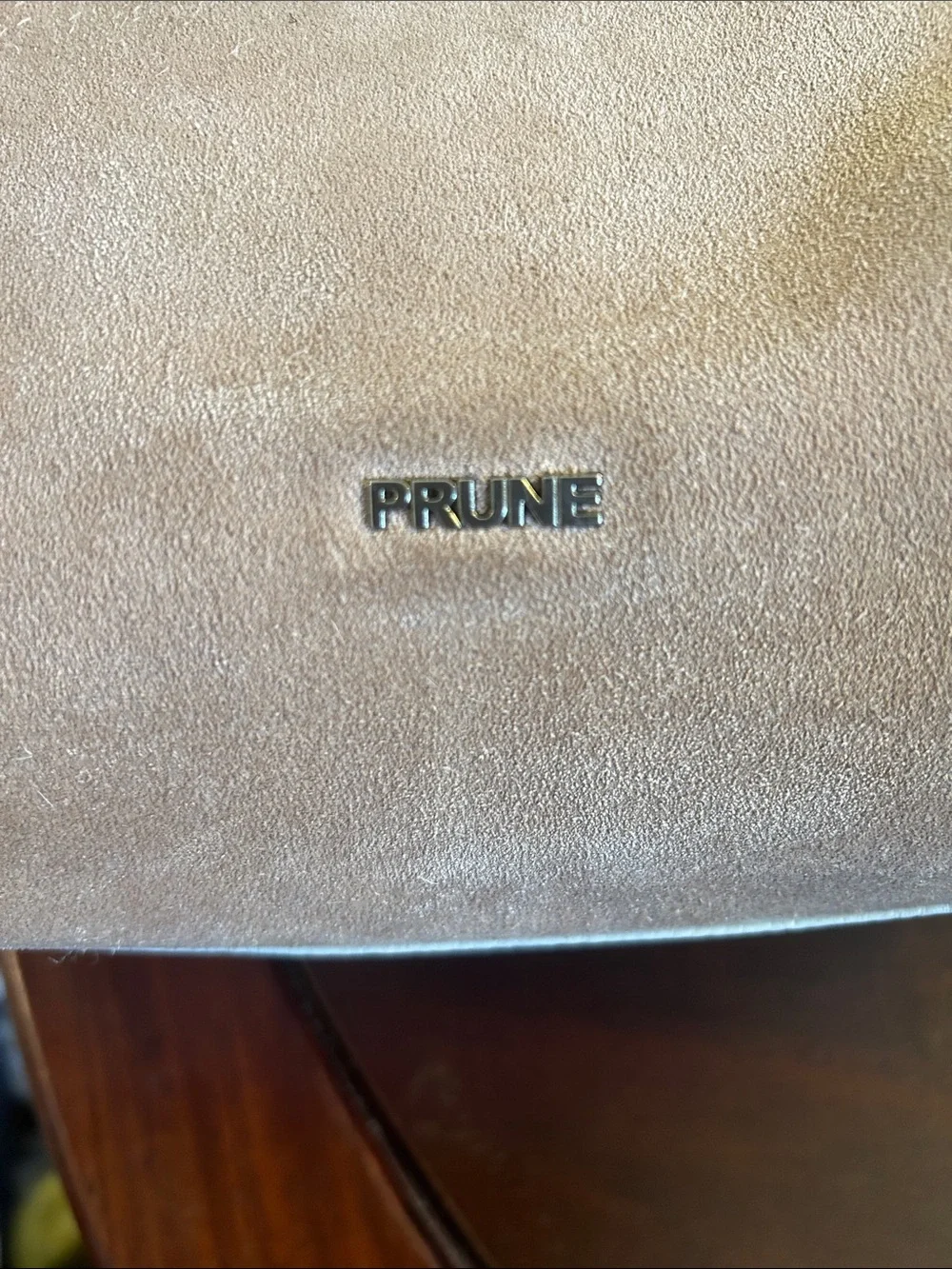 Prune Two-Tone Suede & Leather Tote Bag - Blush/White